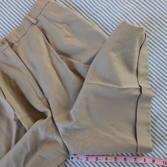 Talbots wool camel brown pleated mom shorts vintage sz 12 NWT - Picture 8 of 8